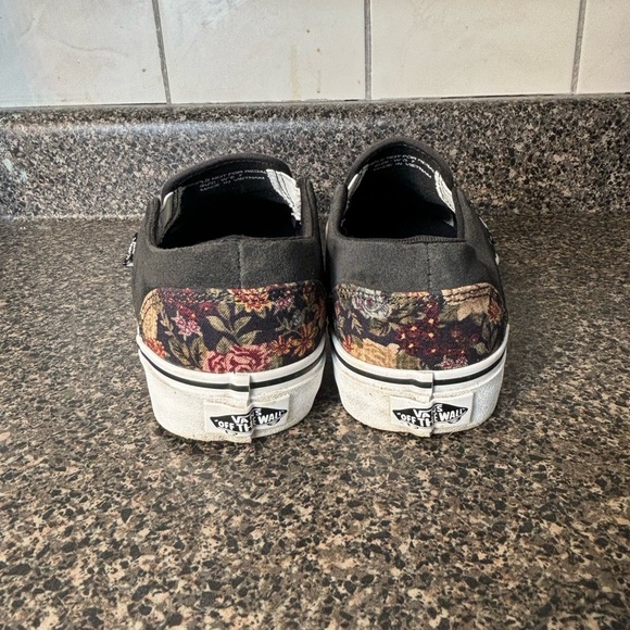 Rare Vans SAMPLE Exclusive Antique Tapestry Flowers Design Slip On Size Women 7 - Picture 4 of 12
